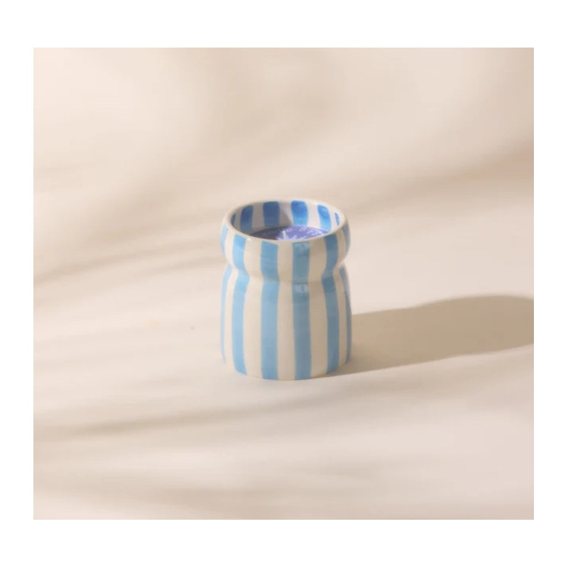 Bougie cabane raye blue