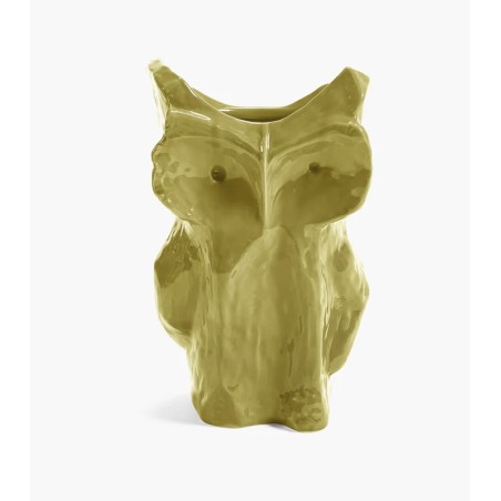 Vase hibou jaune s