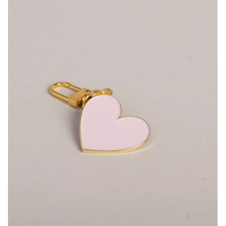Porte cles coeur rose