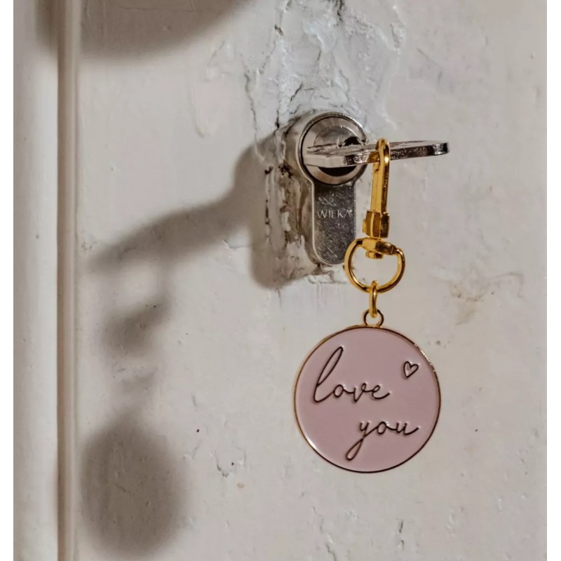 Porte cles love you rose