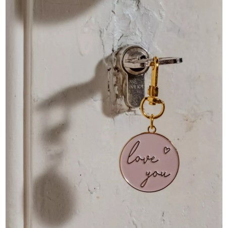 Porte cles love you rose