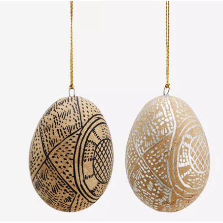 Oeuf en papier maché x2
