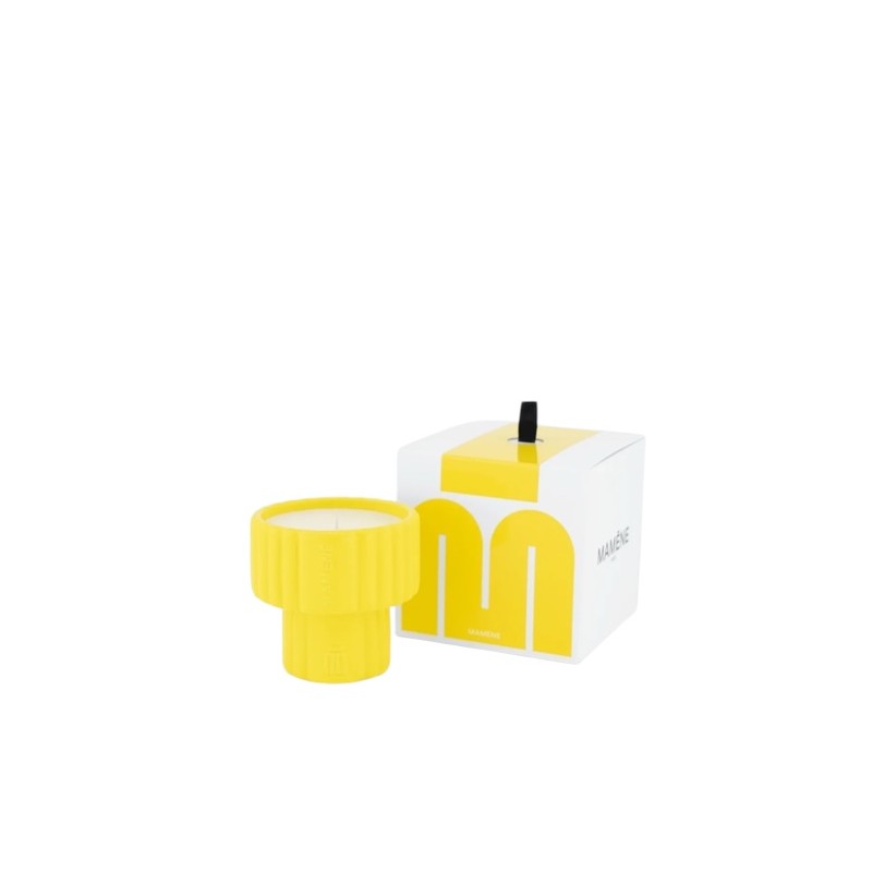 Bougie podium small rosa jaune citr 100g