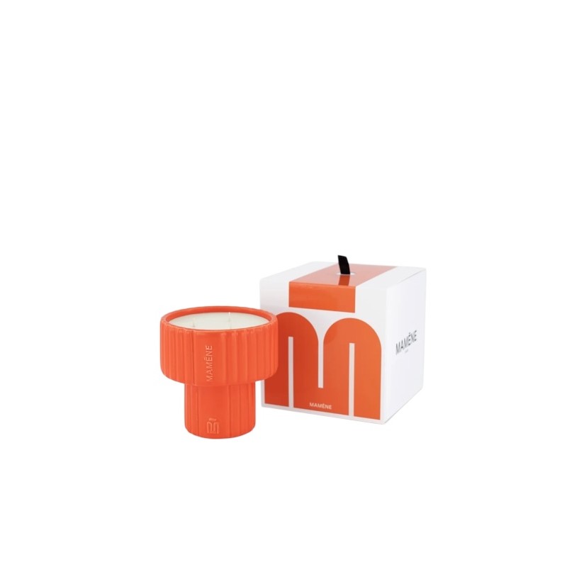 Bougie podium medium yvon orange co 200g