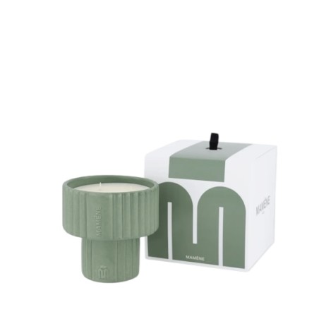 Bougie podium medium andy vert gris 200g