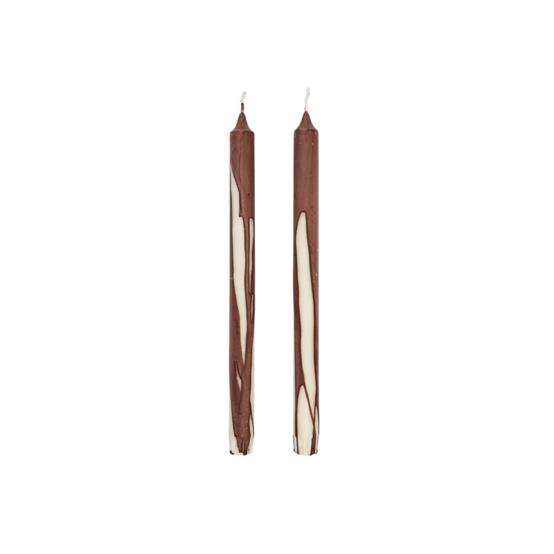Bougie dryp chocolat x2