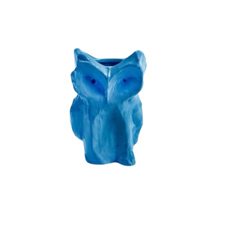 Vase hibou xs bleu