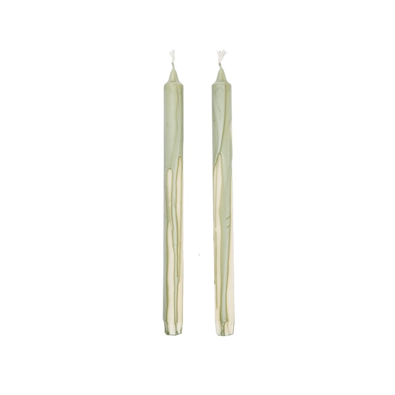 Dryp candles - set of 2 - tea green
