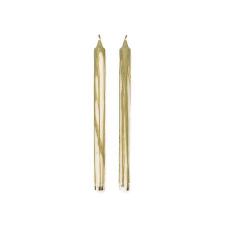 Dryp candles - set of 2 - olive green