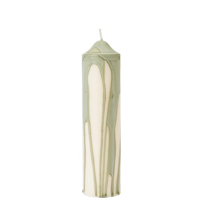 Dryp pillar candle - h20 - tea green
