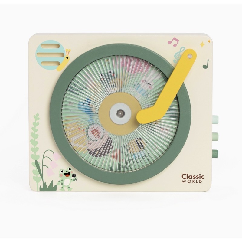 platine musicale rétro en bois