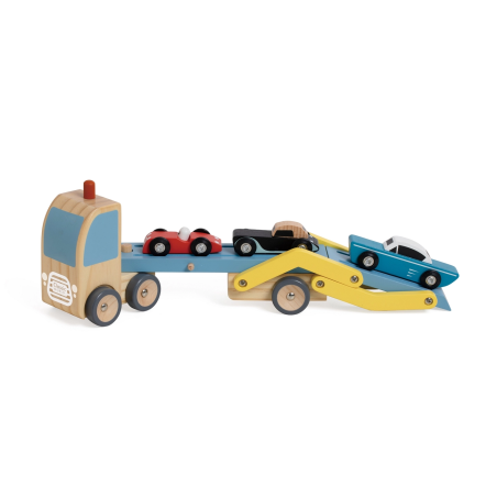 Camion porte-voitures en bois