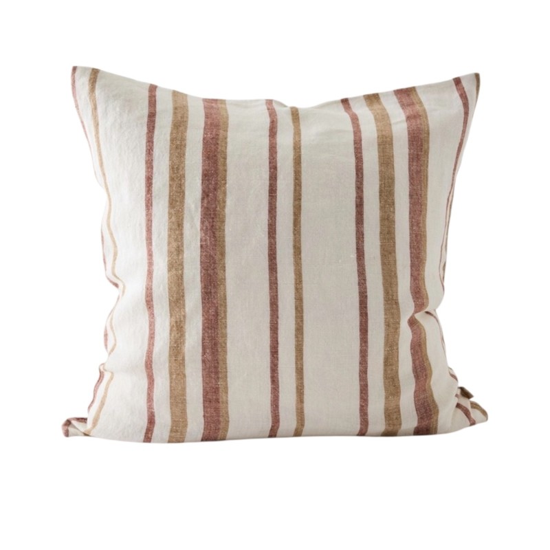 Housse de coussin rayée en lin - Tell Me More