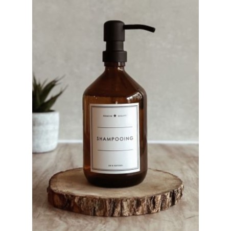 Flacon shampoing ambre 500ml