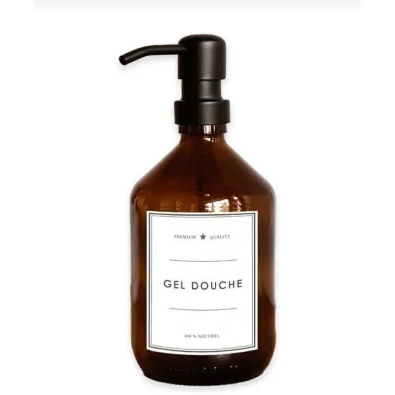 Flacon gel douche ambre 500ml