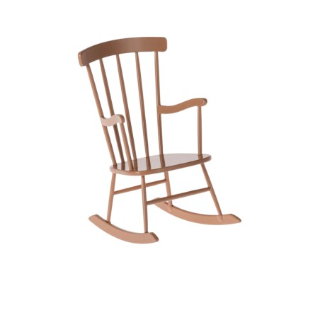 Rocking chair rose poudre souris