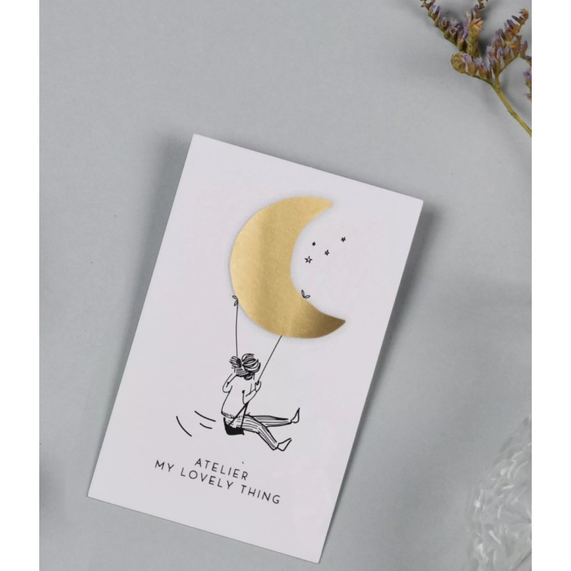 Pin's lune en laiton