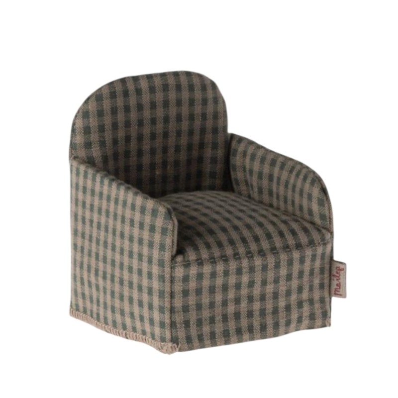 Fauteuil souris vert vichy