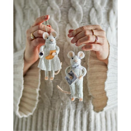 Souris couple en laine set 2