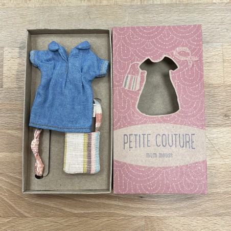 Robe jeans, sac et bandeau maman souris