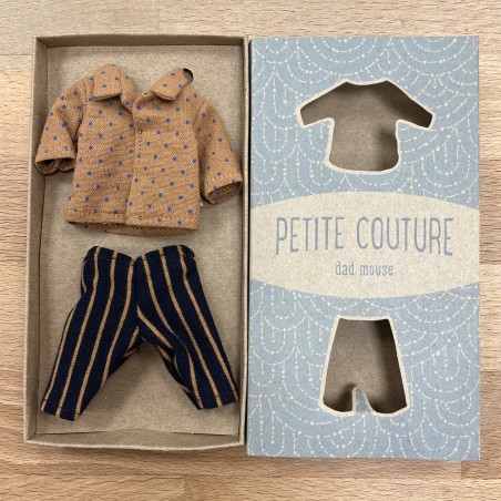 Chemise et pantalon rayé papa souris